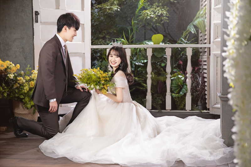 ドレスを広げて♬