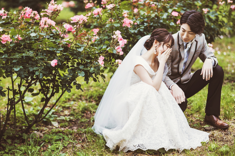 ベールを着けて♪