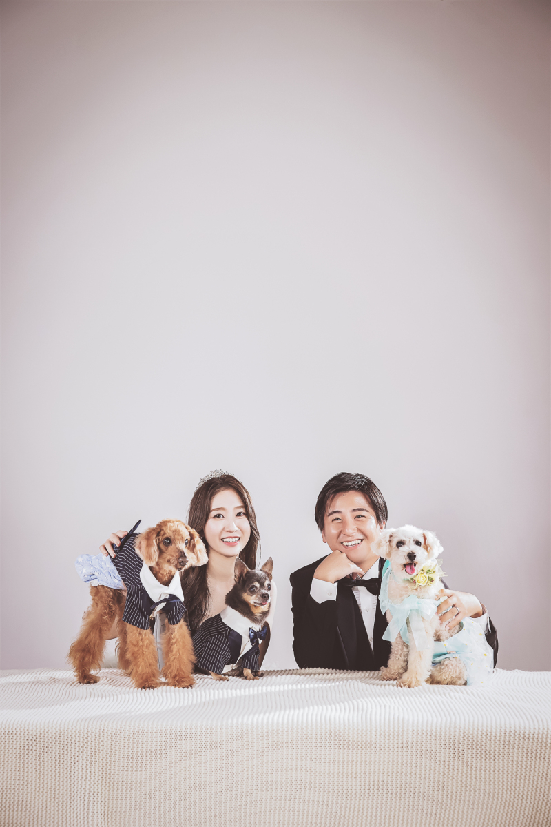 ワンちゃんとの家族写真♡