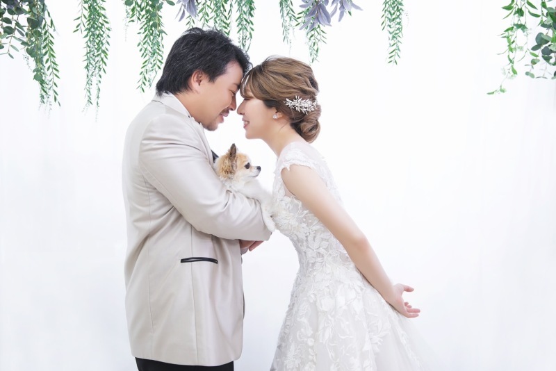 おでこを近づけて♡