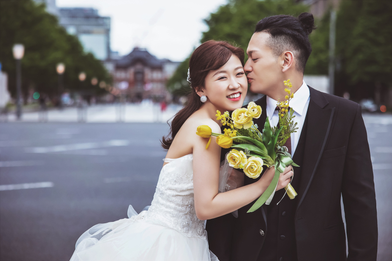 ほっぺにキス・・・♡