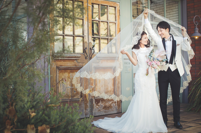 ベールを使った撮影♫