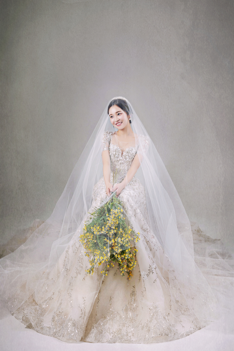 ベールを被って♪