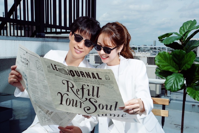 サングラスをかけて♡