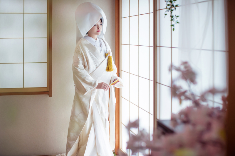 美しい白無垢のお写真
