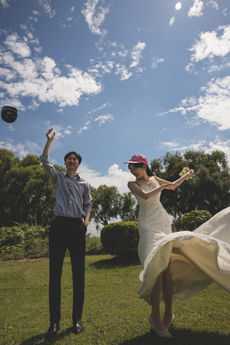 お揃いのキャップでワンカット♪