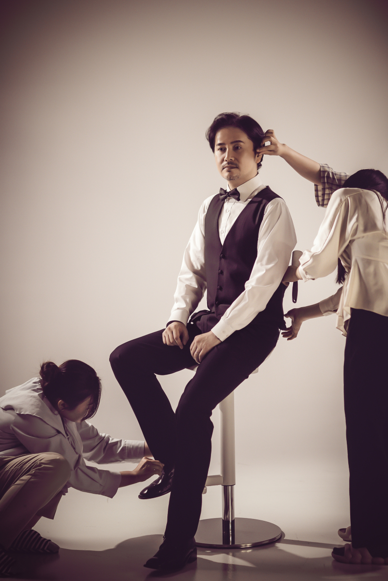 ご新郎様のお支度ショット