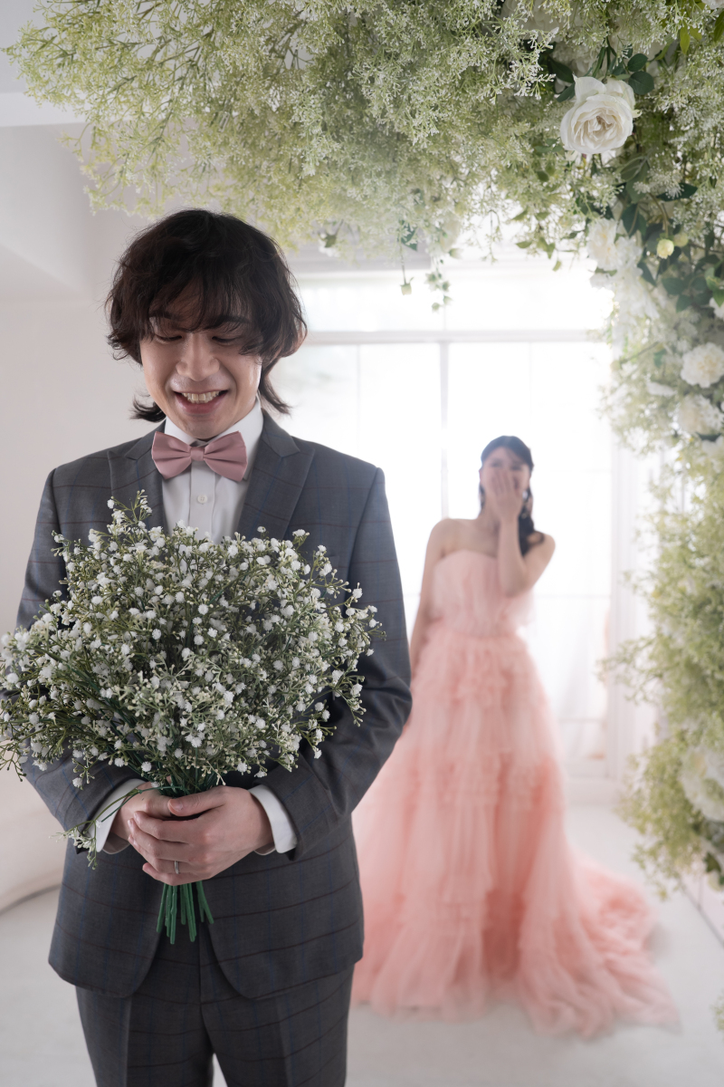 ブーケを使ったショット♪