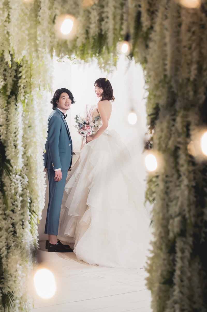 スタジオでドレス撮影♪