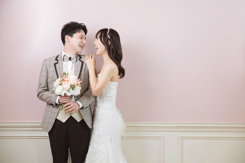 ピンク背景で♡