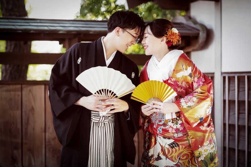 扇子を持って♡