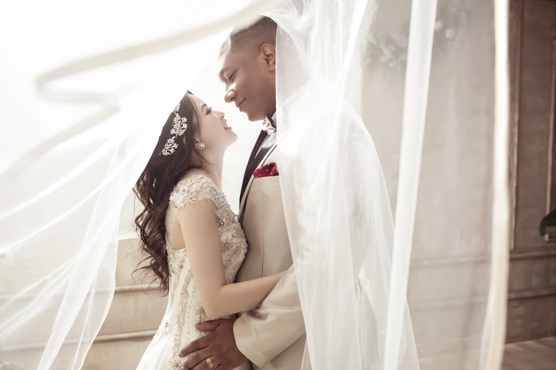 ベールで幻想的なお写真に