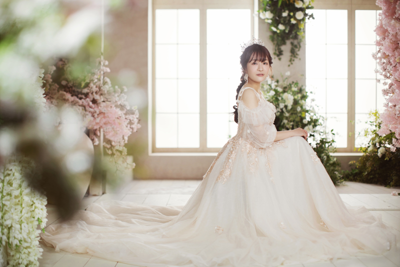 ドレスを広げて♪