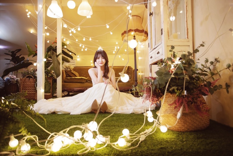 ドレスを広げて♡