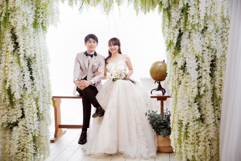 お花に囲まれて♡