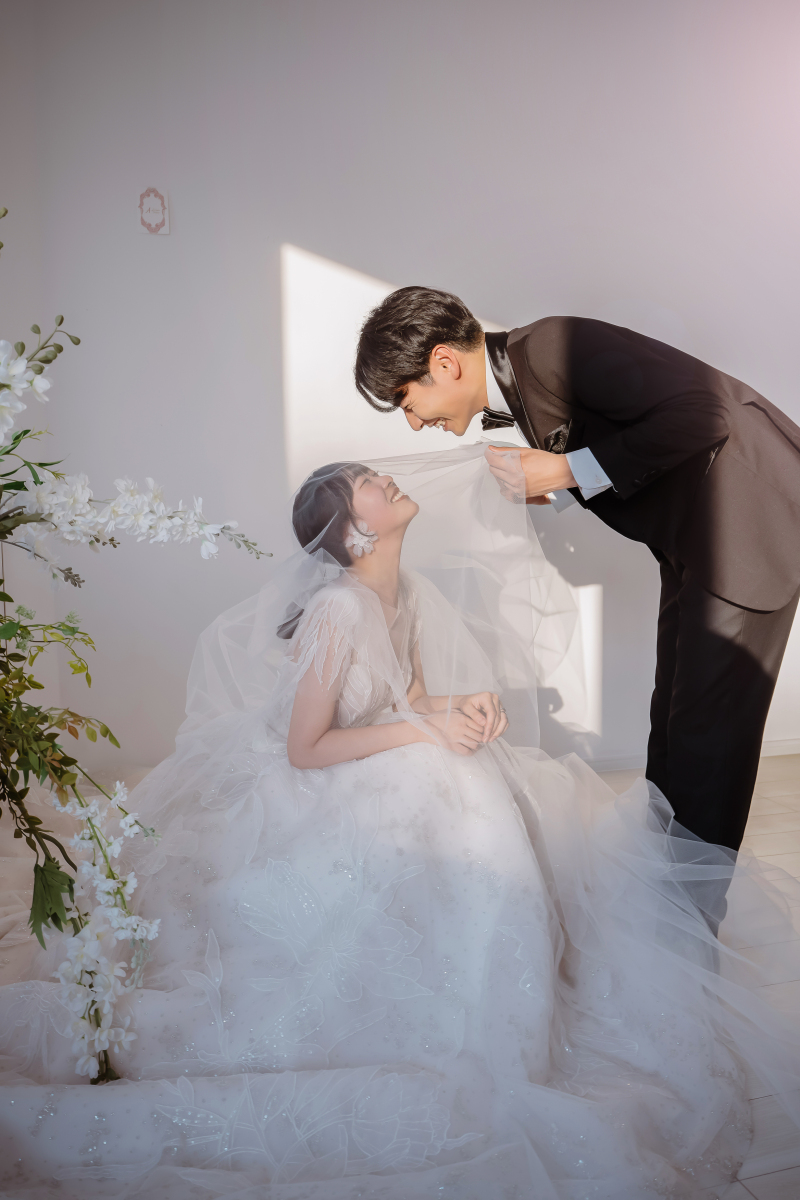 ベールを被って