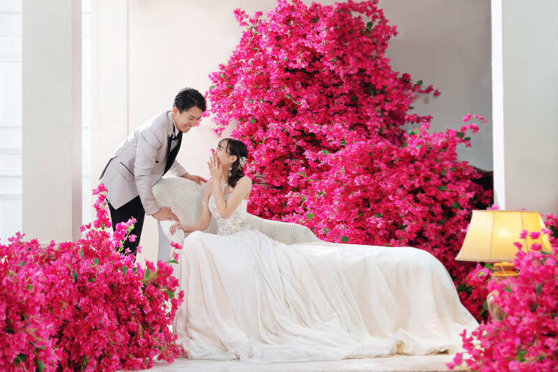 お花に囲まれて♫