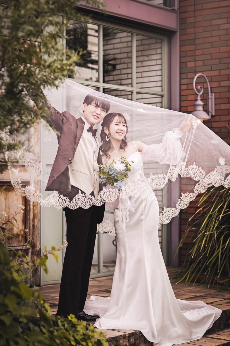 ふたりでベールの中に♡