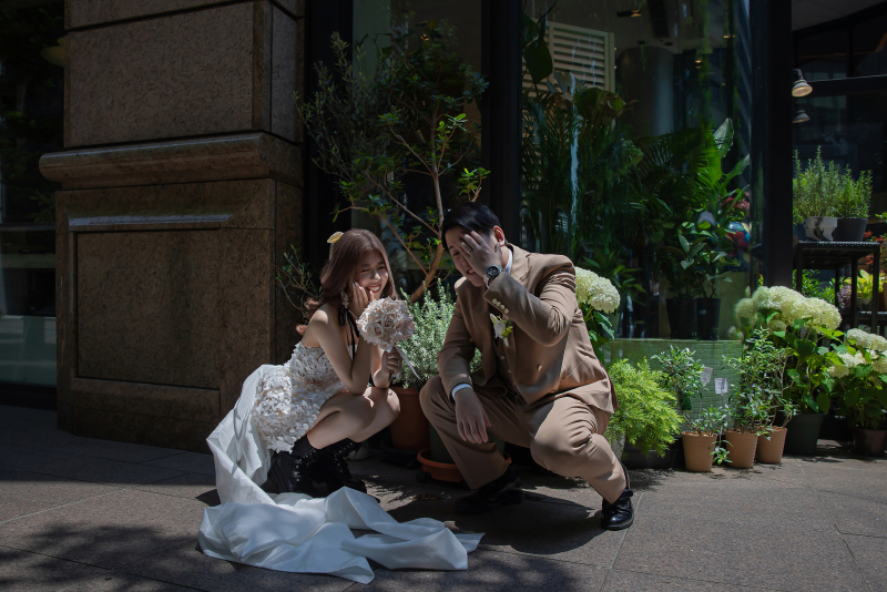 しゃがんでワンカット!