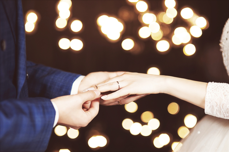 指輪のクローズアップも♡