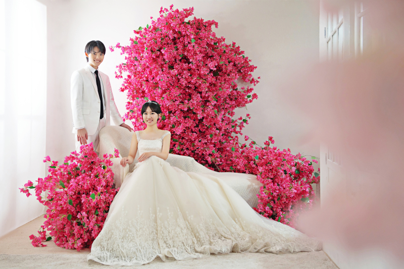 ピンクのお花ショット