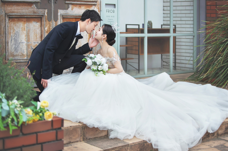 ドレスを広げて♡