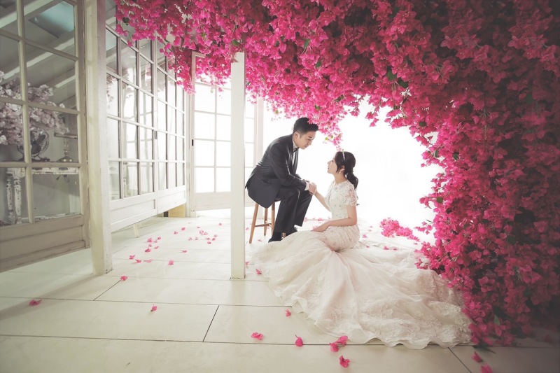 ピンクのお花と