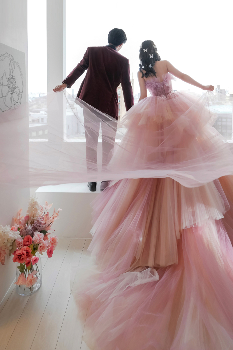 窓際でのベールショット