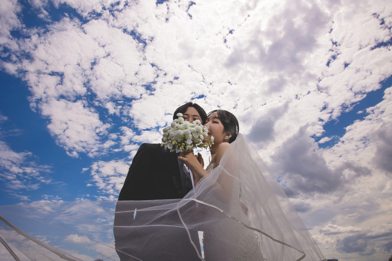 青空をバックに♪