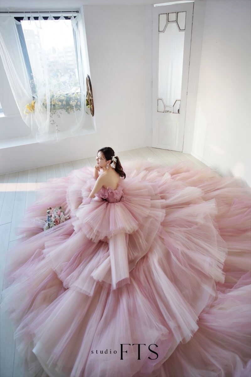 シエルスタジオ限定ピンクボリュームドレス♡