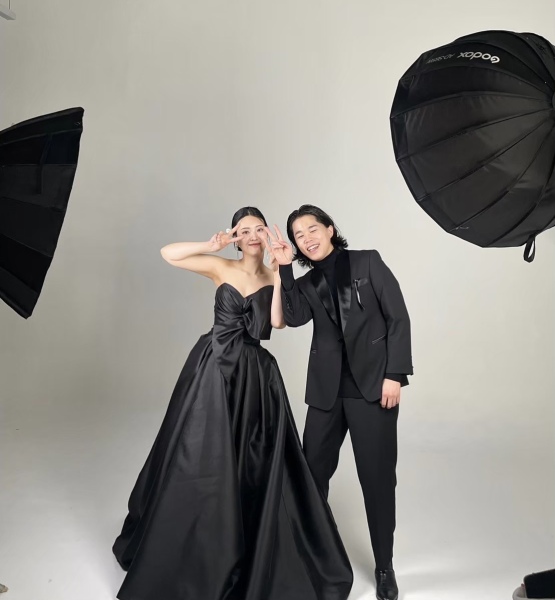 撮影風景のオフショットのようなお写真♪