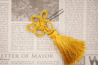 飾り結びタッセル髪飾り(無料)