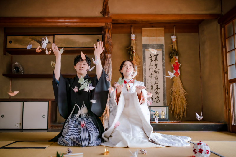 折り鶴シャワー