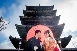 五重の塔と街並み