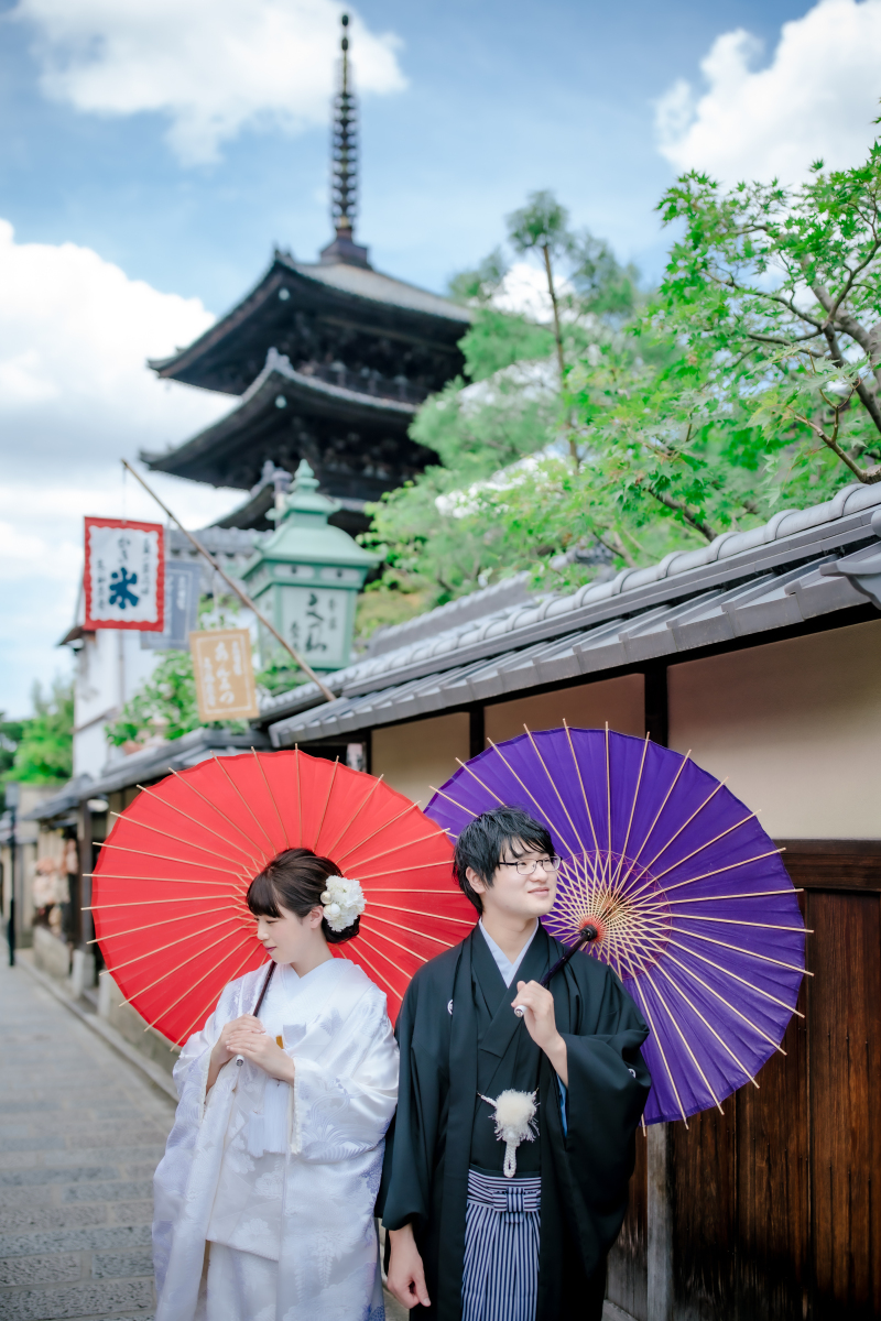 夏の空と京都の街並み