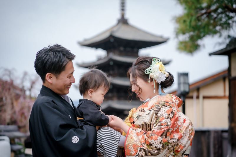 お子様と一緒にロケ撮影♪in八坂の塔&鴨川