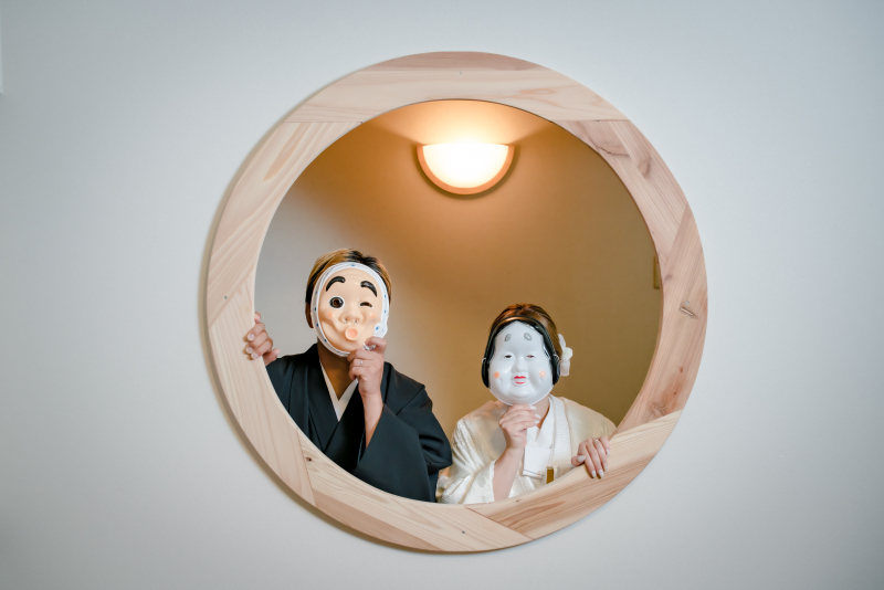 おもしろお面ショット♪