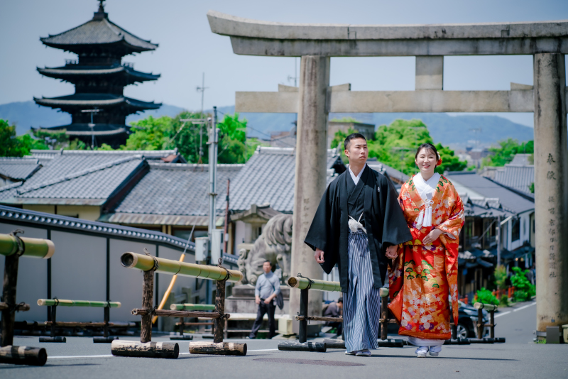 お色直しで色打掛に♪