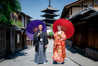 八坂の塔周辺&times;円山公園衣装2点のロケ撮影♪