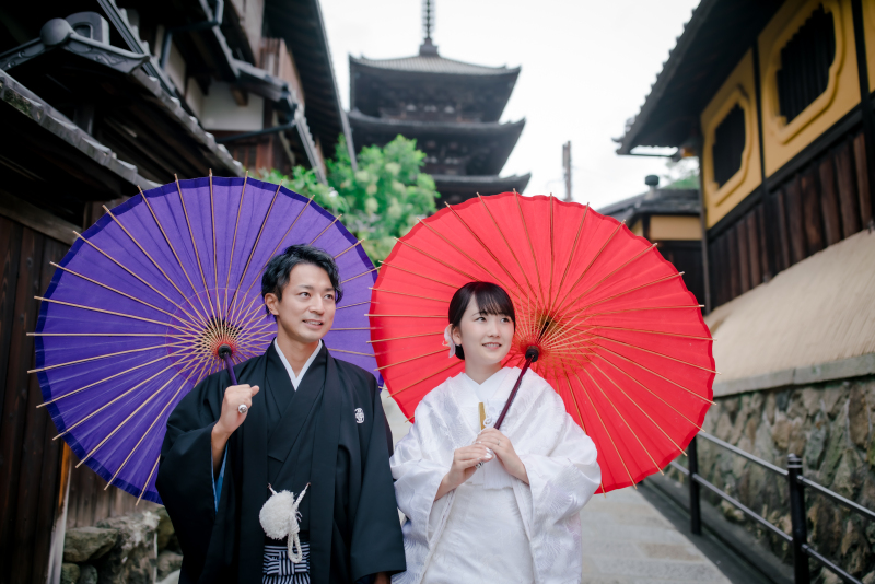 八坂の塔と番傘