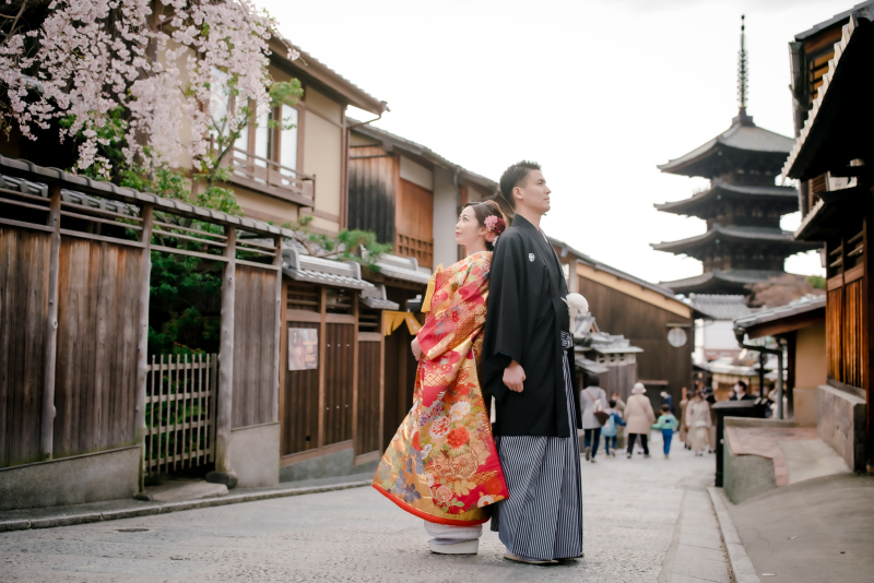 背中合わせショット
