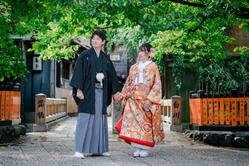 巽橋の前での一枚！