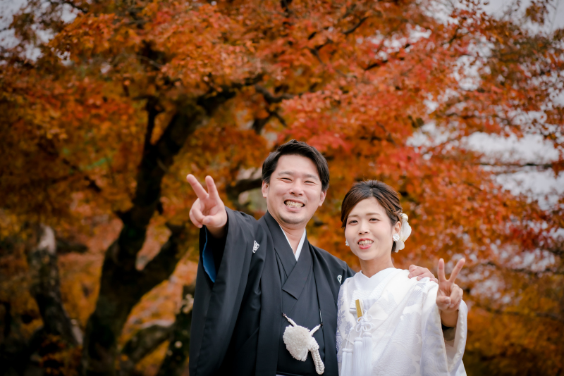 笑顔でピースサイン♪