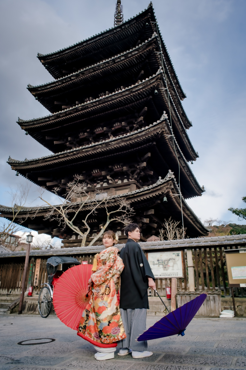 五重の塔と番傘