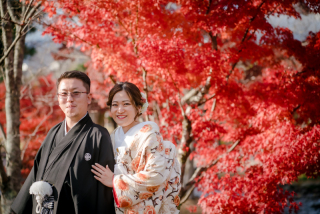 真っ赤に染まる紅葉！円山公園にてロケ撮影♪