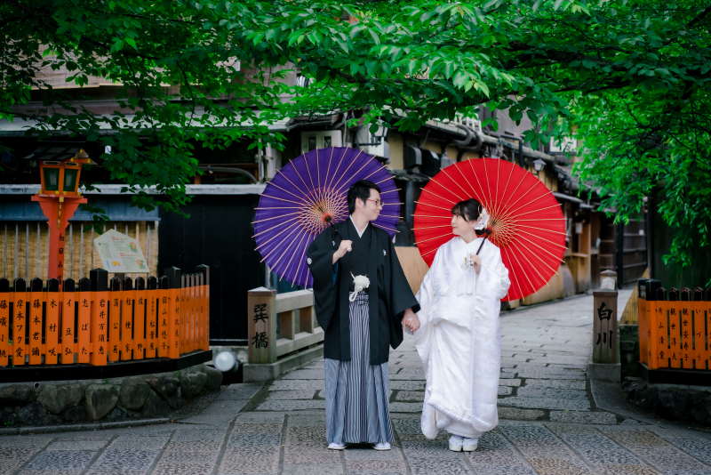 番傘を持って撮影！