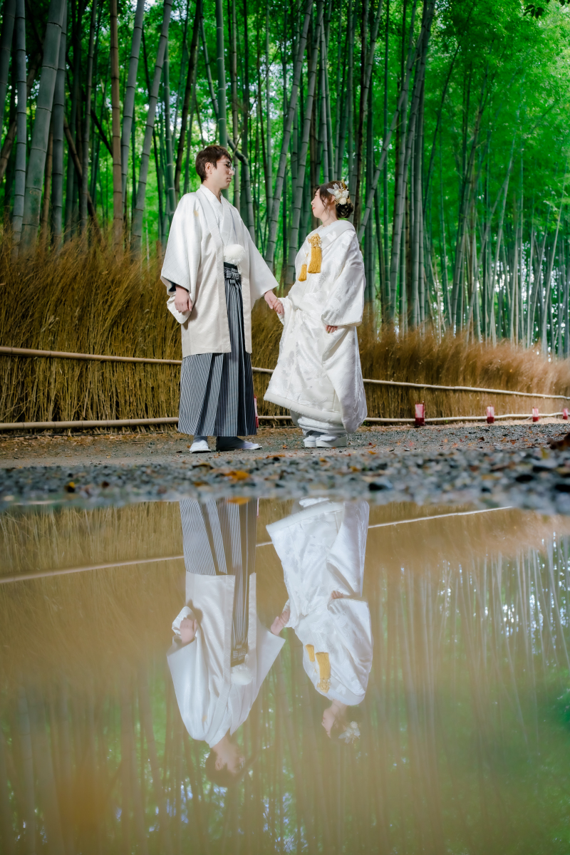 水たまりを生かして