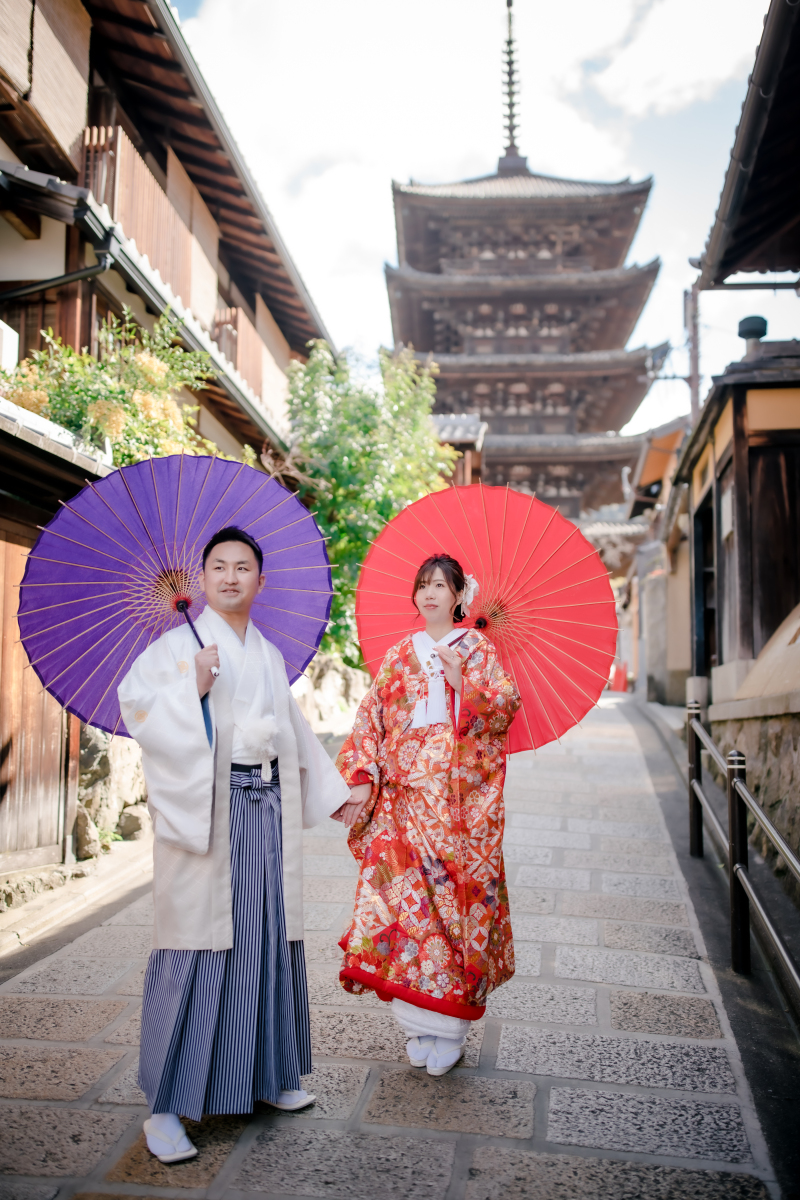 八坂の塔をバックに！