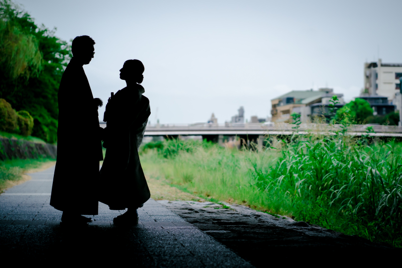 鴨川でシルエットショット！