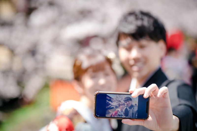 スマホ越しショット